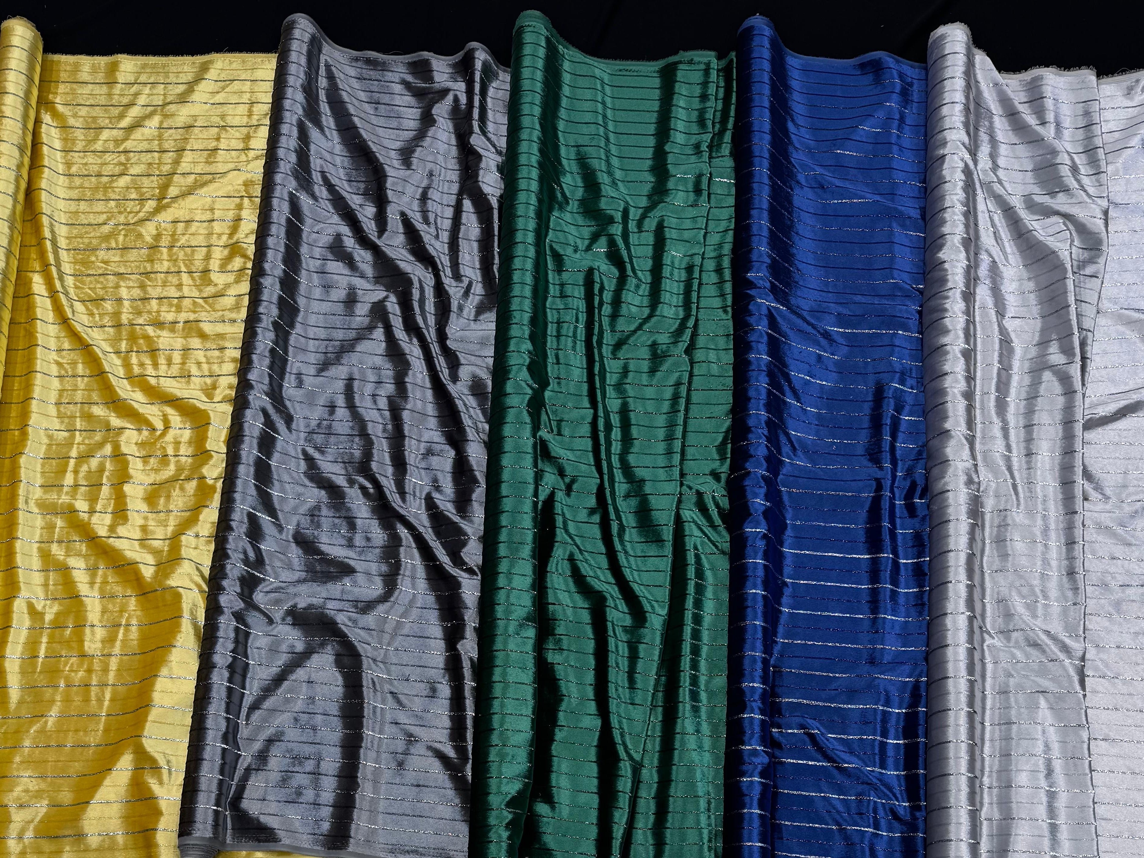 Stripe Velvet Shining Fabric - Premium Quality
